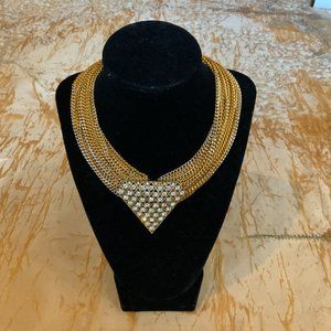 Jay Feinburg Bibb Necklace with Triangle Broach